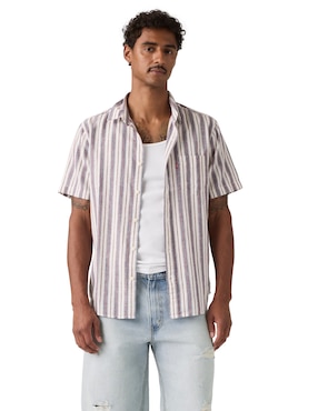 Camisa casual Levi's de algodón manga corta para hombre