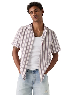 Camisa casual Levi's de algodón manga corta para hombre