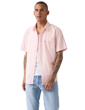 Camisa casual Levi's de algodón manga corta para hombre