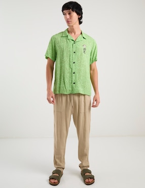 Camisa casual Univrs manga corta para hombre