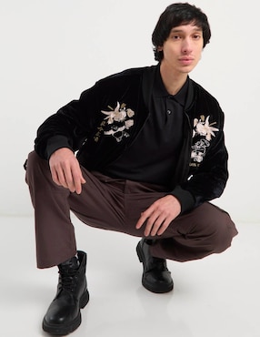 Chamarra bomber Univrs con bolsillos para hombre