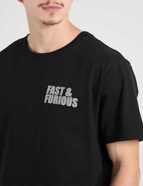 Playera Univrs Rápidos y Furiosos cuello redondo para hombre