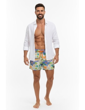 Traje de baño Ocean Slave bolsillos con cremallera oculta para hombre