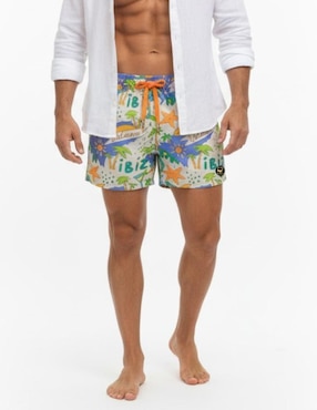 Traje de baño Ocean Slave bolsillos con cremallera oculta para hombre