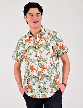 Camisa casual Supply de algodón manga corta para hombre