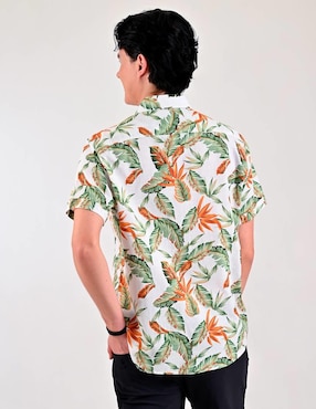 Camisa casual Supply de algodón manga corta para hombre