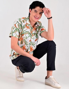 Camisa casual Supply de algodón manga corta para hombre