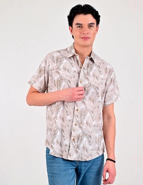 Camisa casual Supply de algodón manga corta para hombre