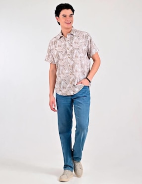 Camisa casual Supply de algodón manga corta para hombre