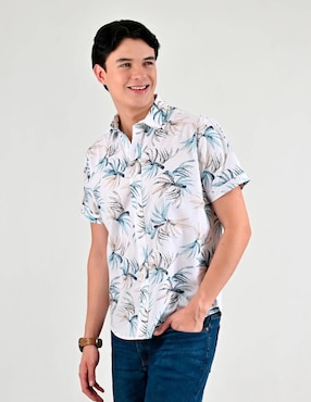 Camisa casual Supply de algodón manga corta para hombre