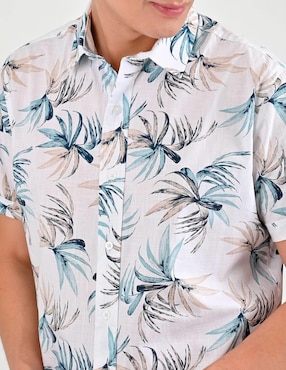 Camisa casual Supply de algodón manga corta para hombre