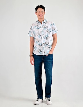 Camisa casual Supply de algodón manga corta para hombre