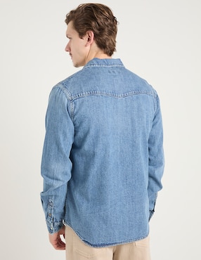 Camisa casual Guess Jeans de algodón manga larga para hombre