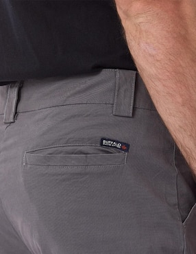 Pantalón regular Buffalo de gabardina para hombre