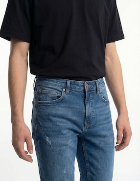 Jeans slim That's It deslavado para hombre