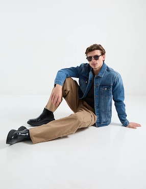Chamarra denim That's It de algodón con bolsillos para hombre