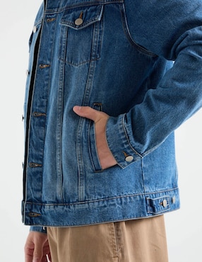 Chamarra denim That's It de algodón con bolsillos para hombre