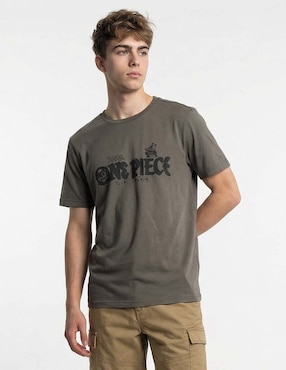 Playera One Piece cuello redondo para hombre