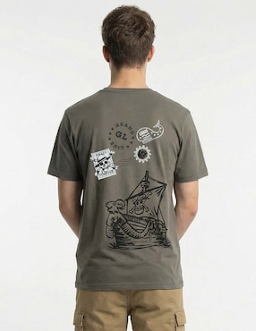Playera One Piece cuello redondo para hombre