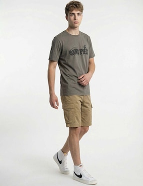 Playera One Piece cuello redondo para hombre