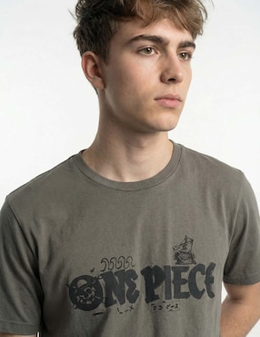 Playera One Piece cuello redondo para hombre