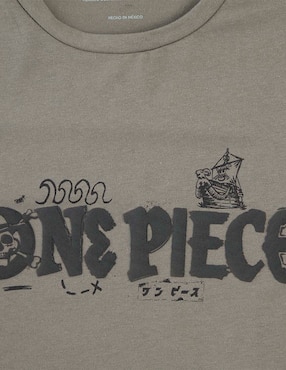 Playera One Piece cuello redondo para hombre