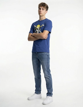 Playera One Piece cuello redondo para hombre