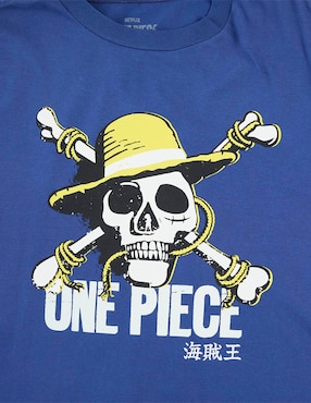Playera One Piece cuello redondo para hombre