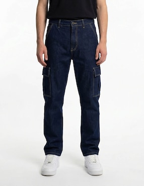 Jeans cargo relaxed That's It lavado obscuro para hombre