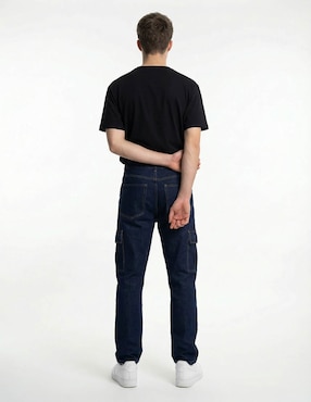 Jeans cargo relaxed That's It lavado obscuro para hombre