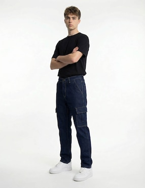 Jeans cargo relaxed That's It lavado obscuro para hombre
