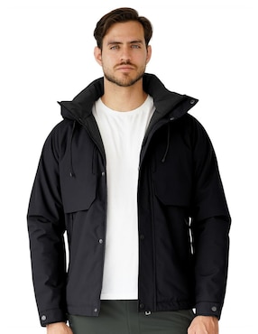 Chamarra casual Roosevelt con capucha para hombre