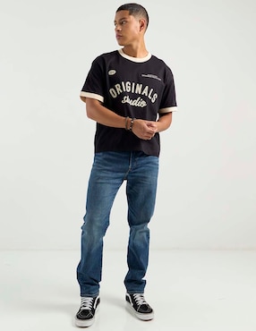 Jeans straight American Eagle lavado medio para hombre