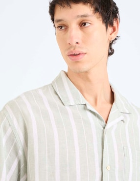 Camisa casual American Eagle de algodón manga corta para hombre