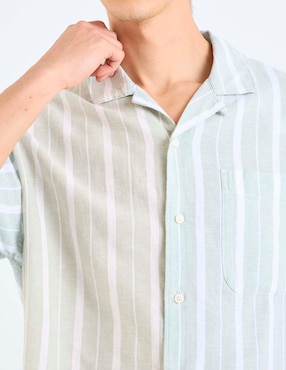 Camisa casual American Eagle de algodón manga corta para hombre