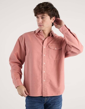 Camisa casual American Eagle de algodón manga larga para hombre