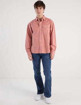 Camisa casual American Eagle de algodón manga larga para hombre