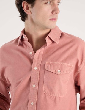 Camisa casual American Eagle de algodón manga larga para hombre