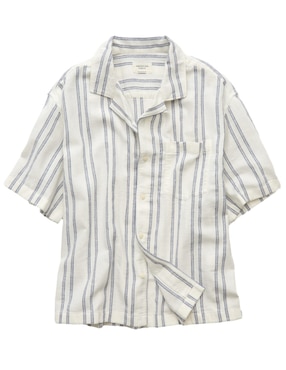 Camisa casual American Eagle de algodón manga corta para hombre