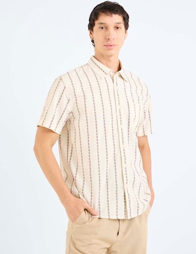 Camisa Casual American Eagle de algodón manga corta para hombre