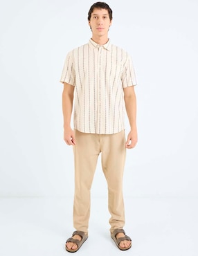 Camisa Casual American Eagle de algodón manga corta para hombre
