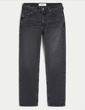 Jeans straight Hollister lavado obscuro para hombre
