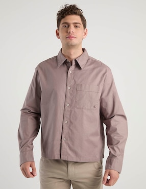 Camisa casual Calvin Klein de algodón manga larga para hombre