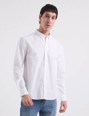 Camisa casual That's It de algodón manga larga para hombre
