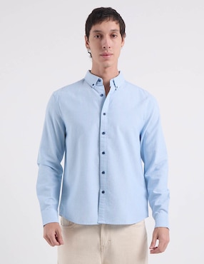 Camisa casual That's It de algodón manga larga para hombre