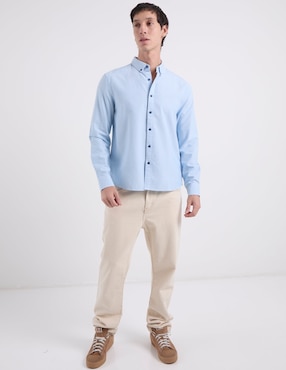 Camisa casual That's It de algodón manga larga para hombre