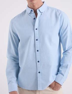 Camisa casual That's It de algodón manga larga para hombre