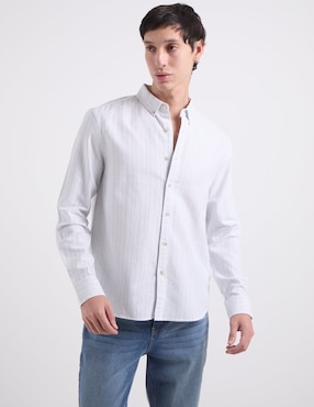 Camisa casual That's It de algodón manga larga para hombre