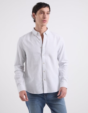 Camisa casual That's It de algodón manga larga para hombre