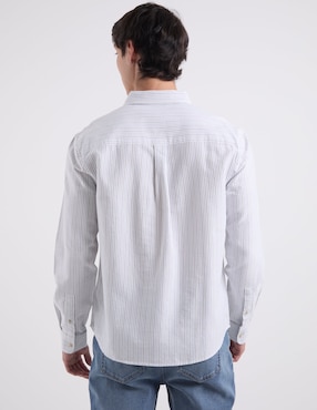 Camisa casual That's It de algodón manga larga para hombre